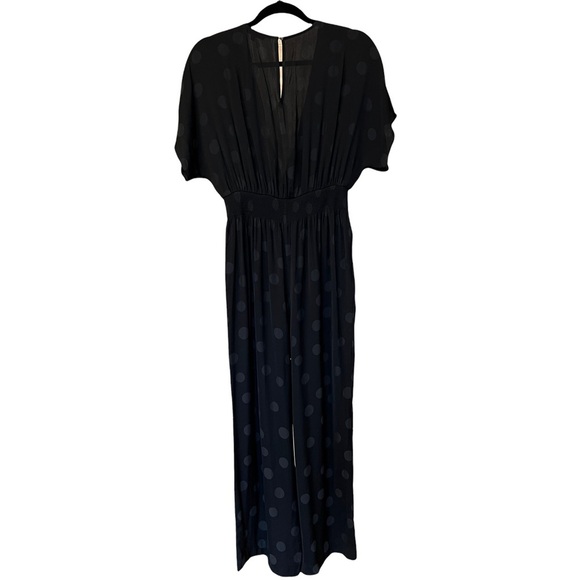 NWT Madewell Wrap Front Smock Waist Jumpsuit in Dot Jacquard Size Small - Picture 10 of 16